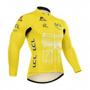 2015 Maillot Cyclisme Tour de France Jaune Manches Longues et Cuissard