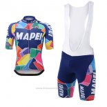 2017 Maillot Cyclisme Mapei Bleu Manches Courtes et Cuissard