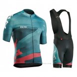 2018 Maillot Cyclisme Northwave Vert Rose Manches Courtes Cuissard