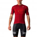 2021 Maillot Cyclisme Giro d'Italia Rouge Manches Courtes et Cuissard