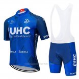 2020 Maillot Cyclisme UHC Fonce Bleu Manches Courtes et Cuissard