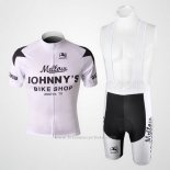 2010 Maillot Cyclisme Johnnys Noir et Blanc Manches Courtes et Cuissard