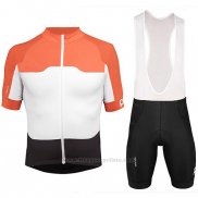 2018 Maillot Cyclisme POC Orange Blanc Noir Manches Courtes et Cuissard
