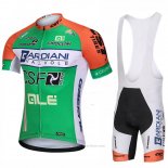 2018 Maillot Cyclisme Bardiani Csf Vert Manches Courtes Cuissard