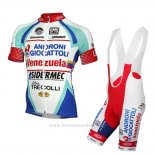 2014 Maillot Cyclisme Androni Giocattoli Blanc Manches Courtes et Cuissard