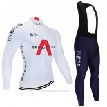 2021 Maillot Cyclisme Ineos Grenadiers Blanc Manches Longues et Cuissard