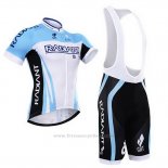Maillot Cyclisme To The Fore Azur et Blanc Manches Courtes et Cuissard
