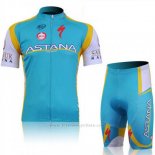 2011 Maillot Cyclisme Astana Azur Manches Courtes et Cuissard