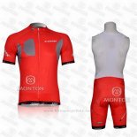 2011 Maillot Cyclisme Look Rouge Manches Courtes et Cuissard