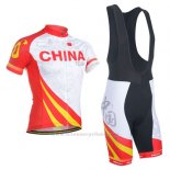 2014 Maillot Cyclisme Monton Champion Chine Manches Courtes et Cuissard