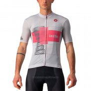 2021 Maillot Cyclisme Giro d'Italia Blanc Rose Manches Courtes et Cuissard