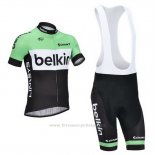 2013 Maillot Cyclisme Belkin Vert et Noir Manches Courtes et Cuissard