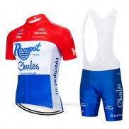 2019 Maillot Cyclisme Roompot Charles Rouge Blanc Bleu Manches Courtes et Cuissard