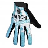 2020 Bianchi Gants Doigts Longs Cyclisme Bleu Blanc