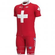2020 Maillot Cyclisme Groupama-FDJ Champion Suisse Manches Courtes et Cuissard