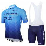 2021 Maillot Cyclisme Astana Bleu Manches Courtes et Cuissard