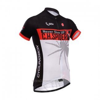 2014 Maillot Cyclisme Fox Cyclingbox Noir et Lumiere Blanc Manches Courtes et Cuissard