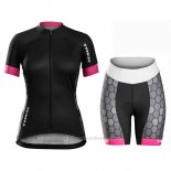 2016 Maillot Cyclisme Femme Trek Noir et Blanc Manches Courtes et Cuissard