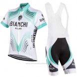 2017 Maillot Cyclisme Bianchi Milano Blanc Manches Courtes et Cuissard
