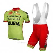 2014 Maillot Cyclisme Christina Watches Onfone Vert Manches Courtes et Cuissard
