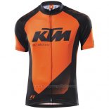2015 Maillot Cyclisme Ktm Noir Orange Manches Courtes et Cuissard