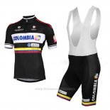 2014 Maillot Cyclisme Colombia Noir Manches Courtes et Cuissard