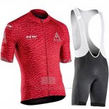 2019 Maillot Cyclisme Northwave Rouge Manches Courtes et Cuissard(2)