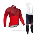 2020 Maillot Cyclisme Northwave Rouge Manches Longues et Cuissard