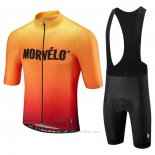2020 Maillot Cyclisme Morvelo Orange Manches Courtes et Cuissard