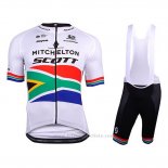 2018 Maillot Cyclisme Mitchelton Scott Champion Afrique Du Sud Manches Courtes et Cuissard