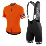 2018 Maillot Cyclisme Specialized Orange Noir Manches Courtes et Cuissard