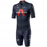 2020 Maillot Cyclisme Ineos Grenadiers Rouge Profond Bleu Manches Courtes et Cuissard(1)